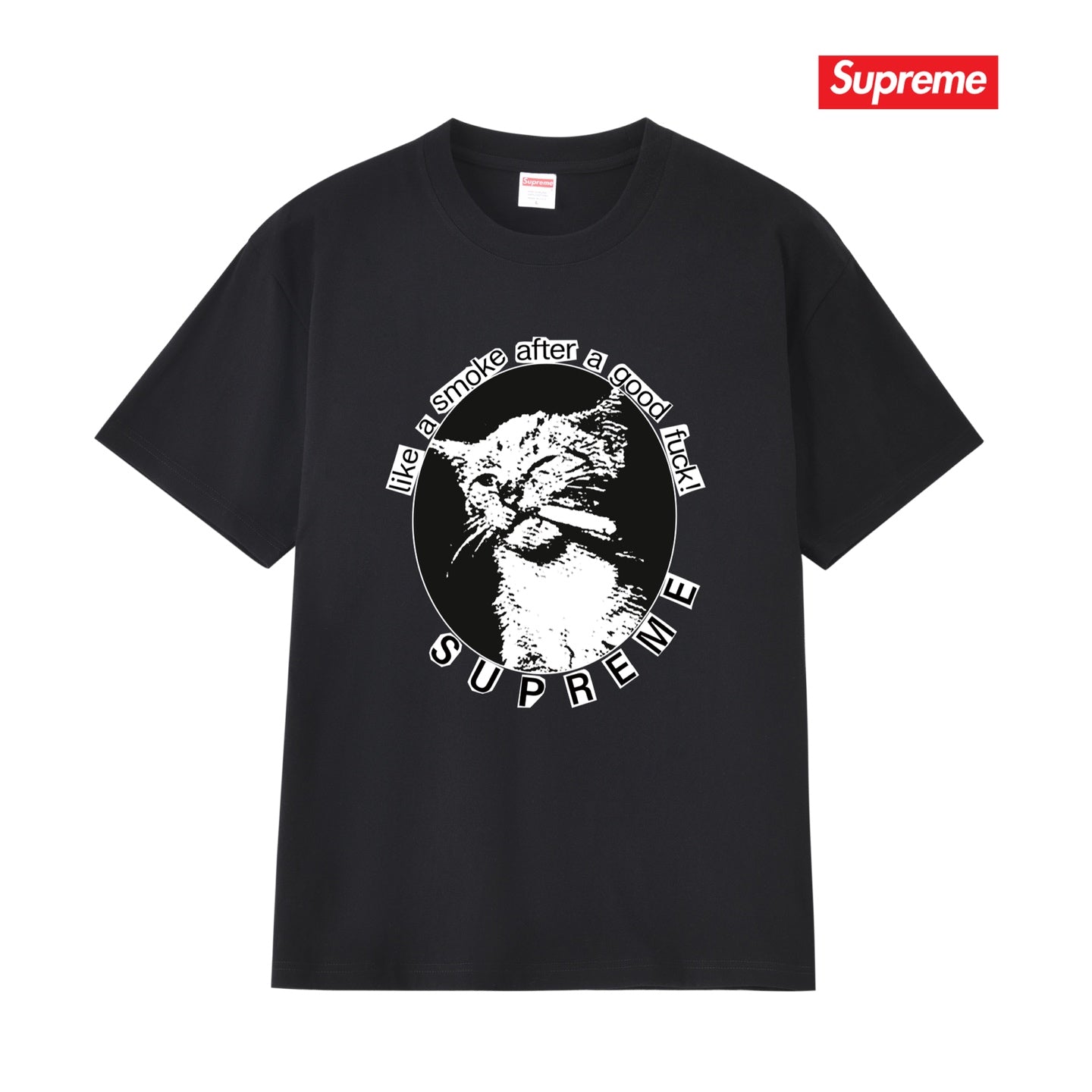 Cat Graphic Print Unisex T-Shirt THOM TREND