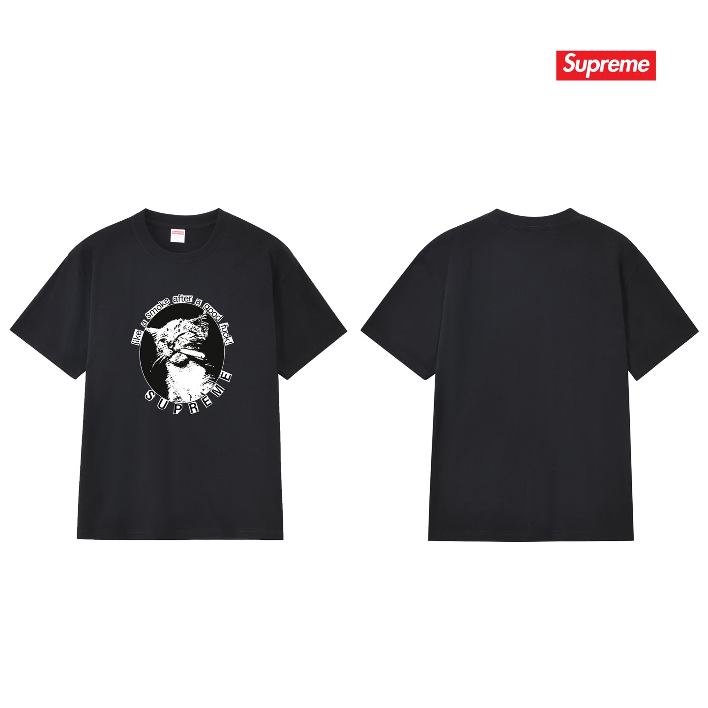 Cat Graphic Print Unisex T-Shirt THOM TREND