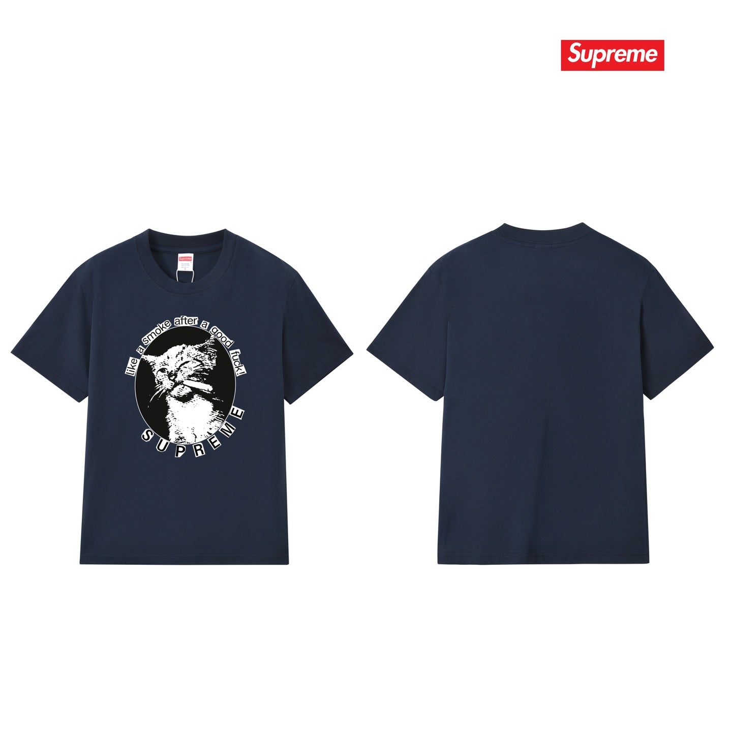 Cat Graphic Print Unisex T-Shirt THOM TREND