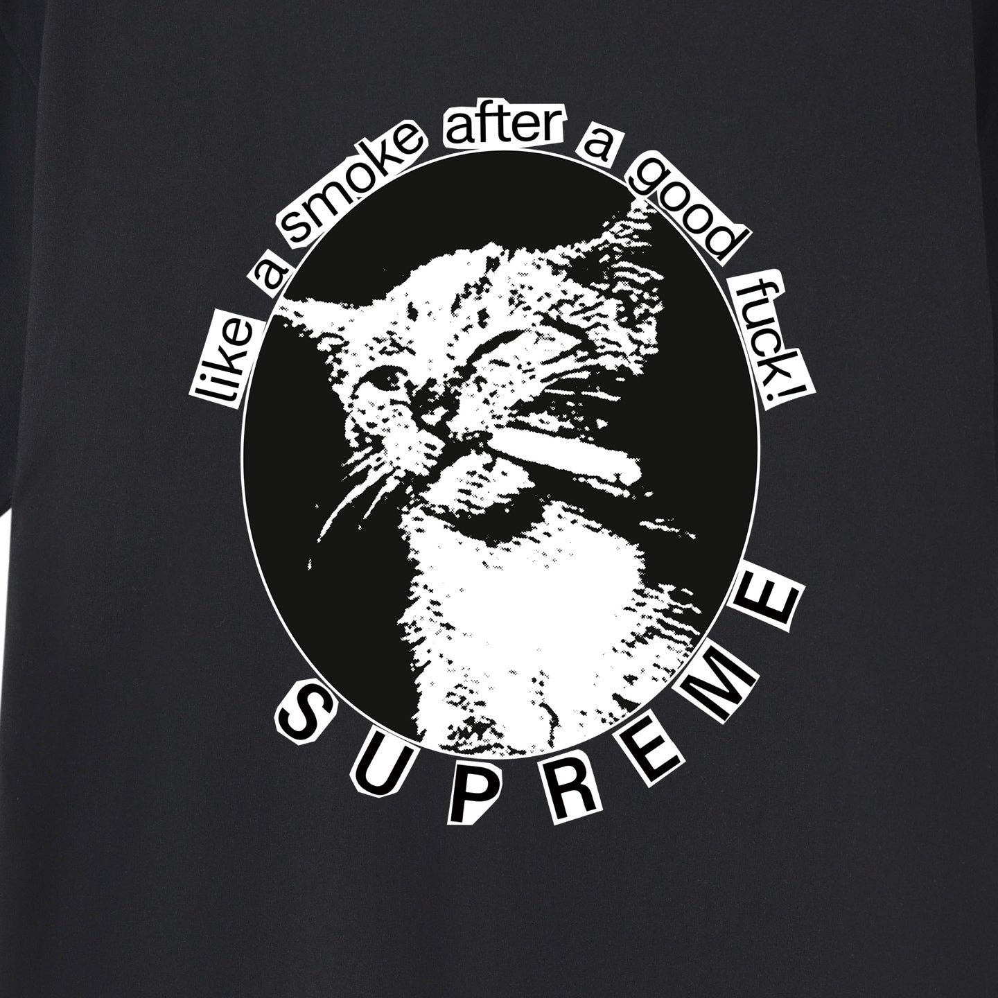 Cat Graphic Print Unisex T-Shirt THOM TREND