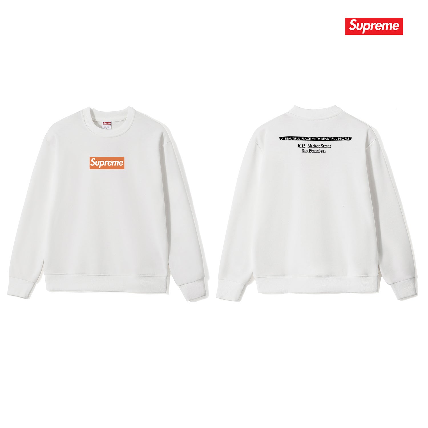 Classic Print Crew Neck Sweatshirt THOM TREND