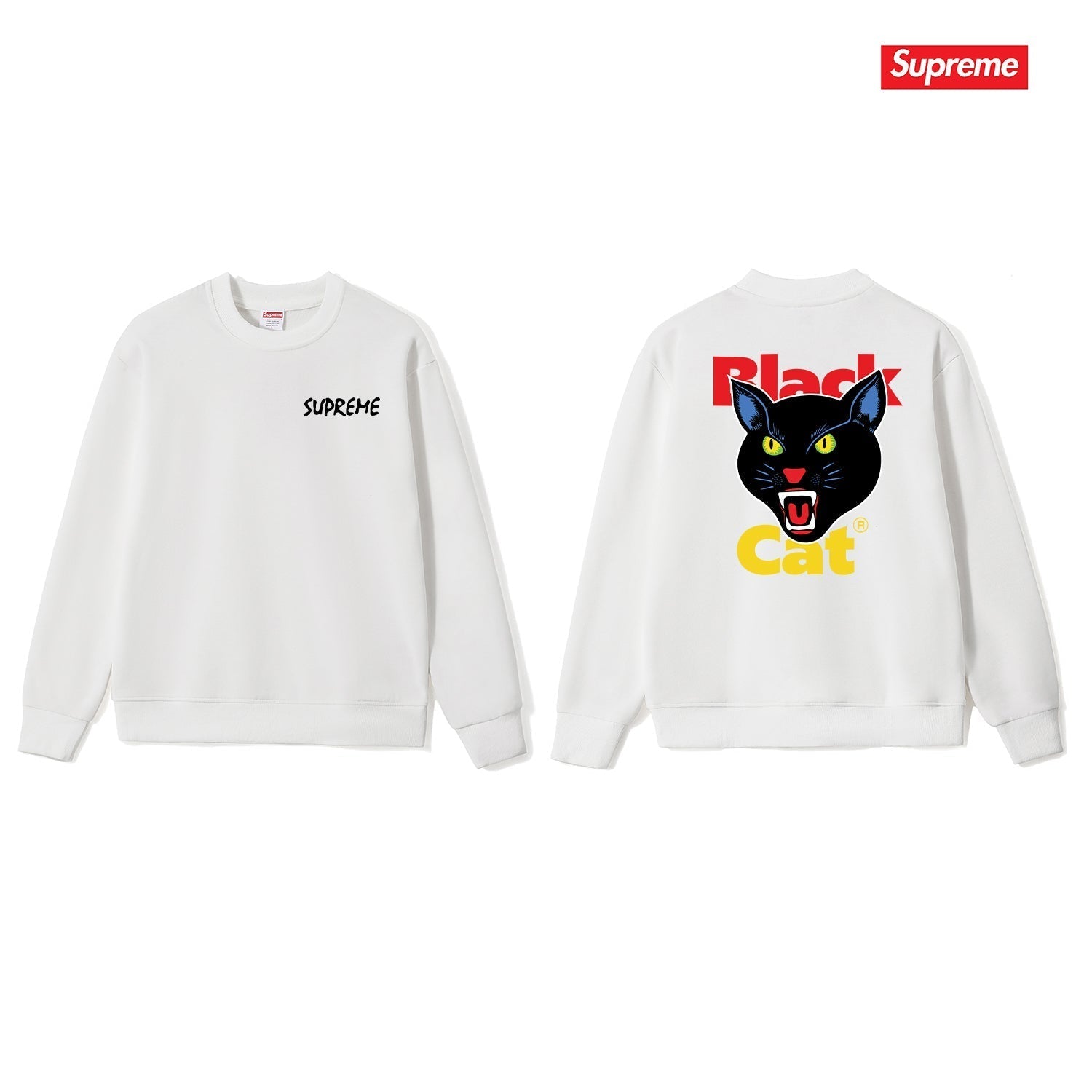 Cat Head Logo Crew Neck Sweatshirt THOM TREND
