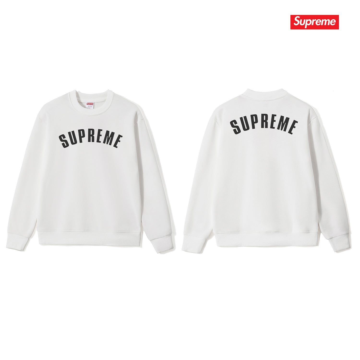 Cracked Logo Crew Neck Sweatshirt THOM TREND