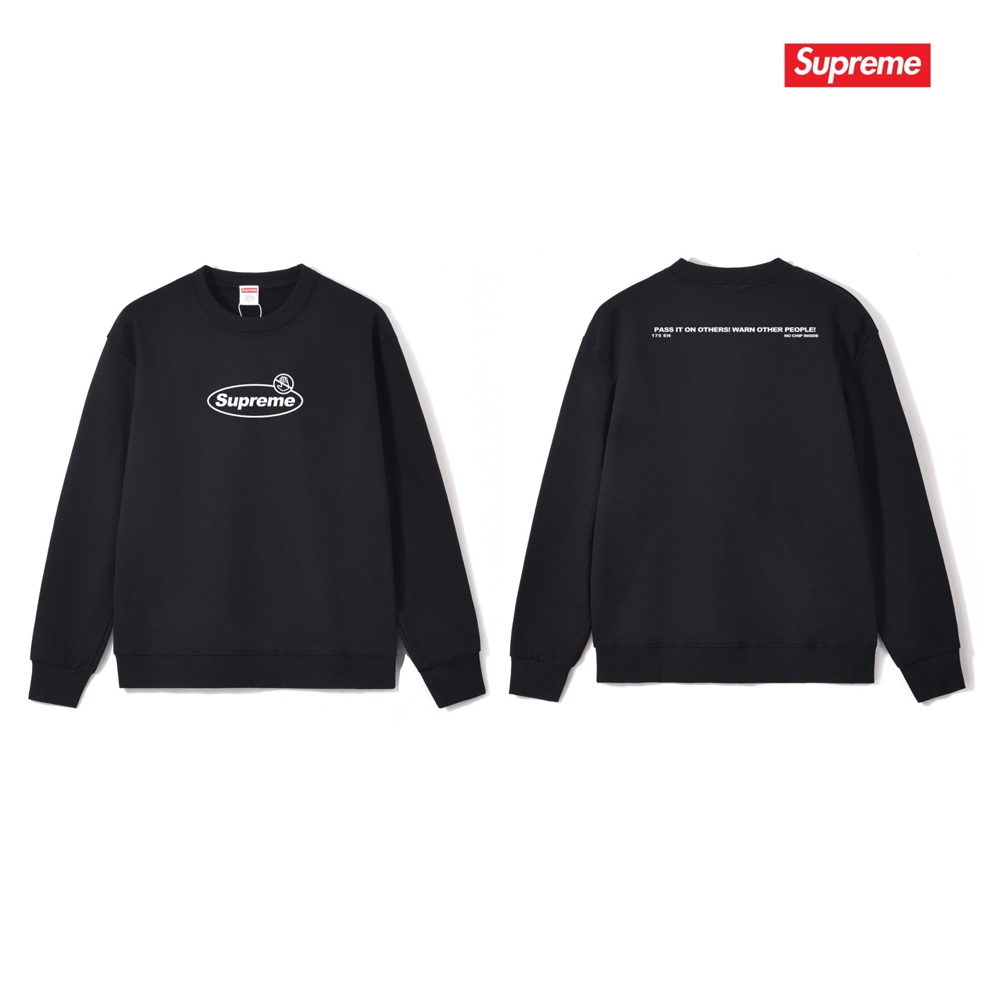 Warning Logo Crew Neck Sweatshirt THOM TREND