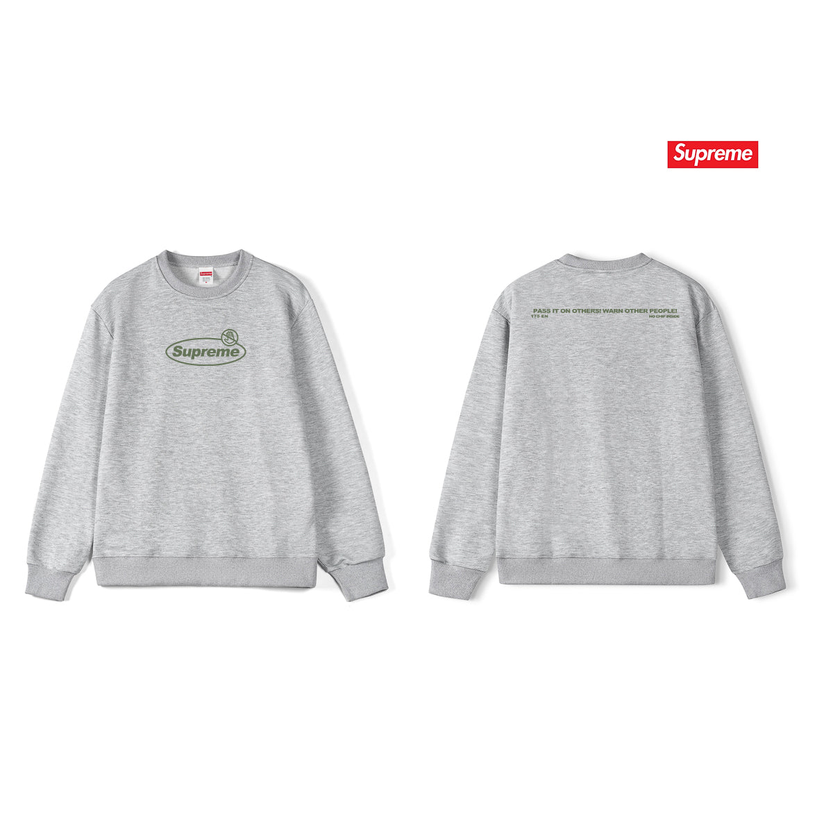 Warning Logo Crew Neck Sweatshirt THOM TREND