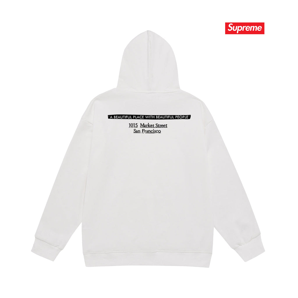 Oversized Logo Print Hoodie THOM TREND