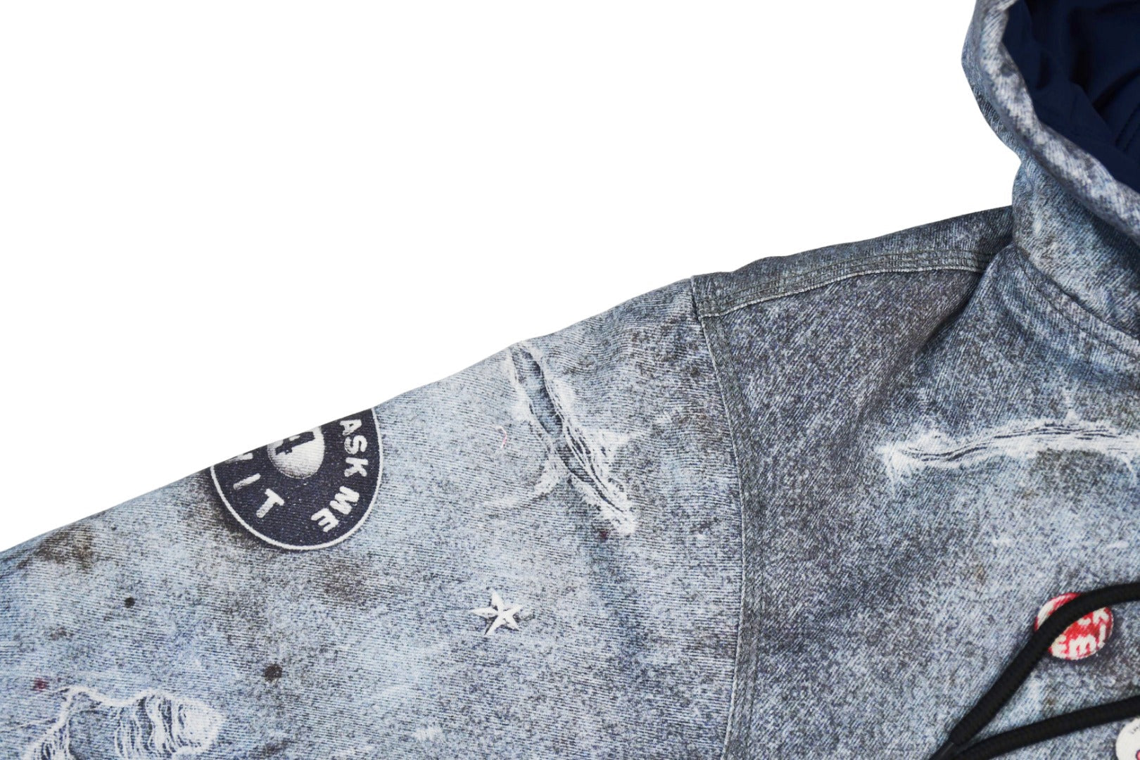 Printed hooded cotton jacket Light Luxury Station