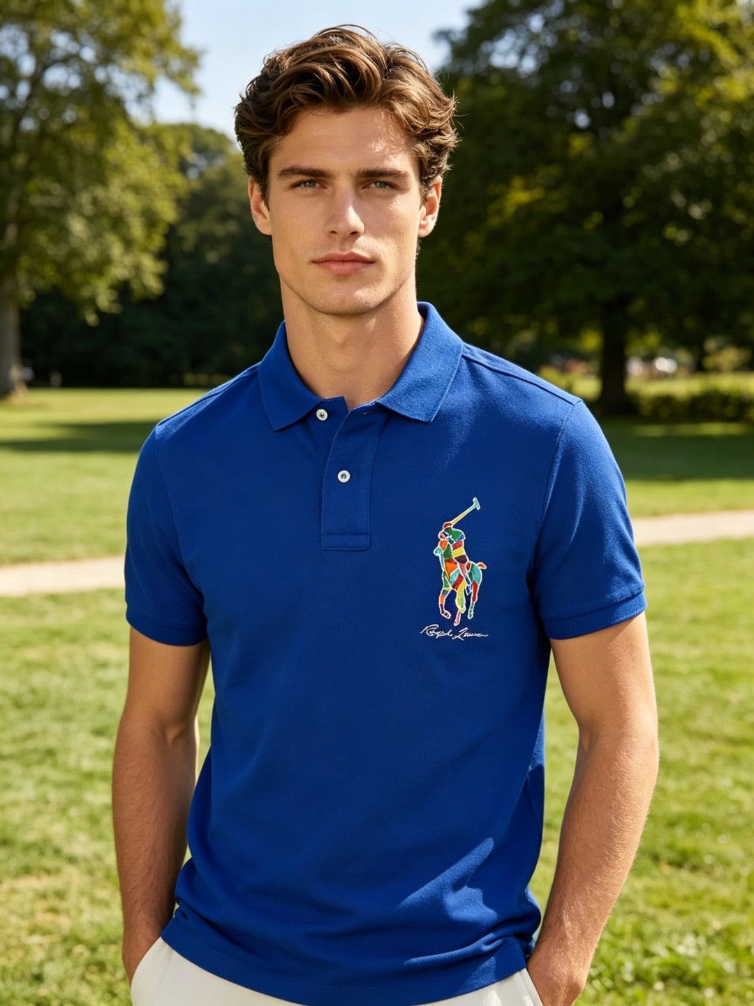 Ralph Lauren Men's Embroidered Cotton Polo Shirt