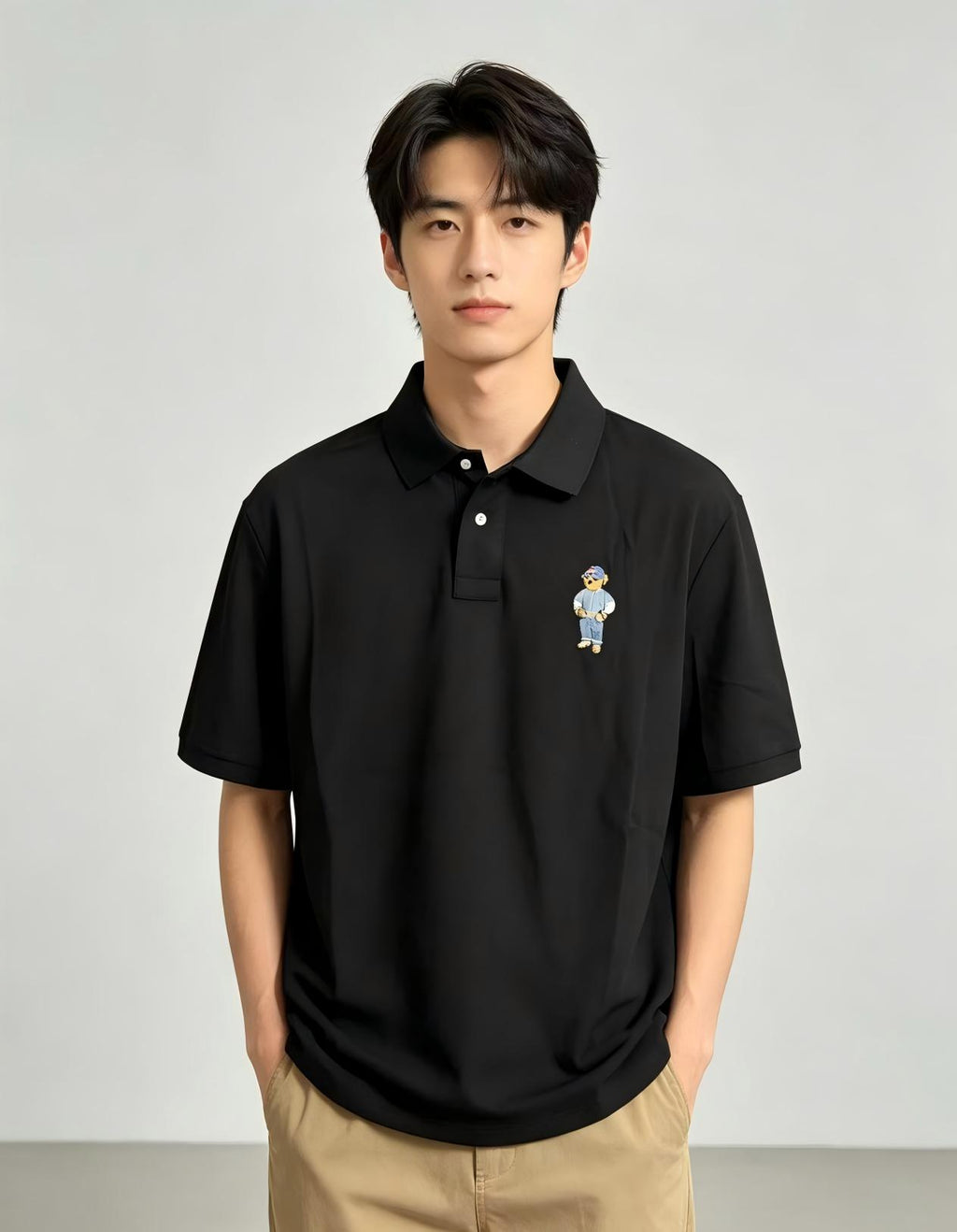 Ralph Lauren Men's Cartoon Bear Embroidered Polo Shirt