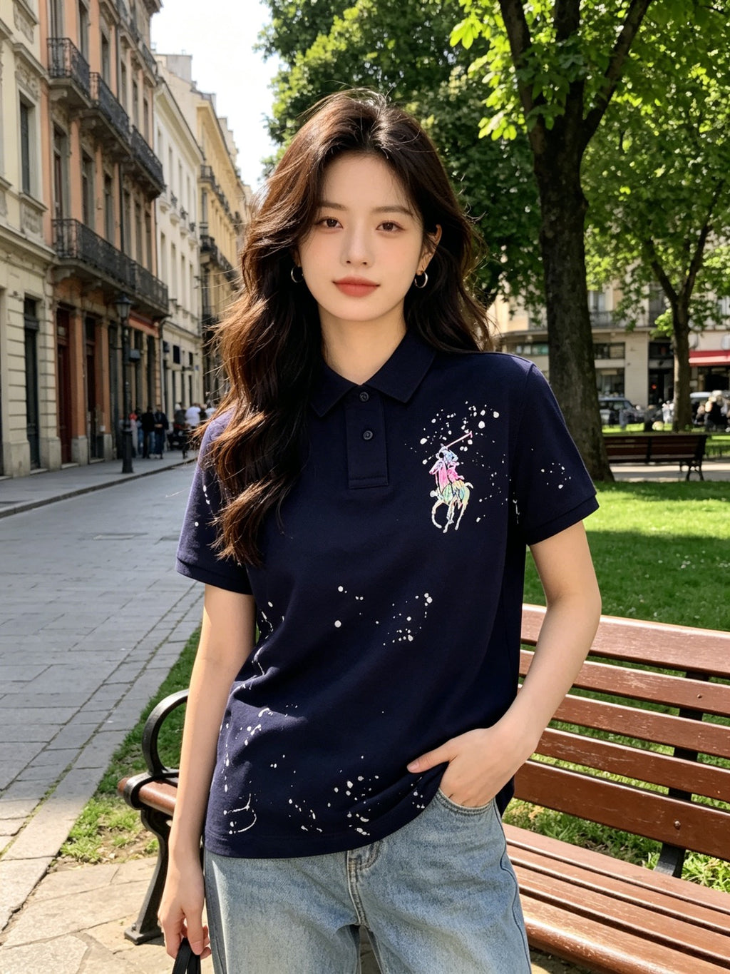 Ralph Lauren Men's Limited Edition Splatter Pony Polo Shirt