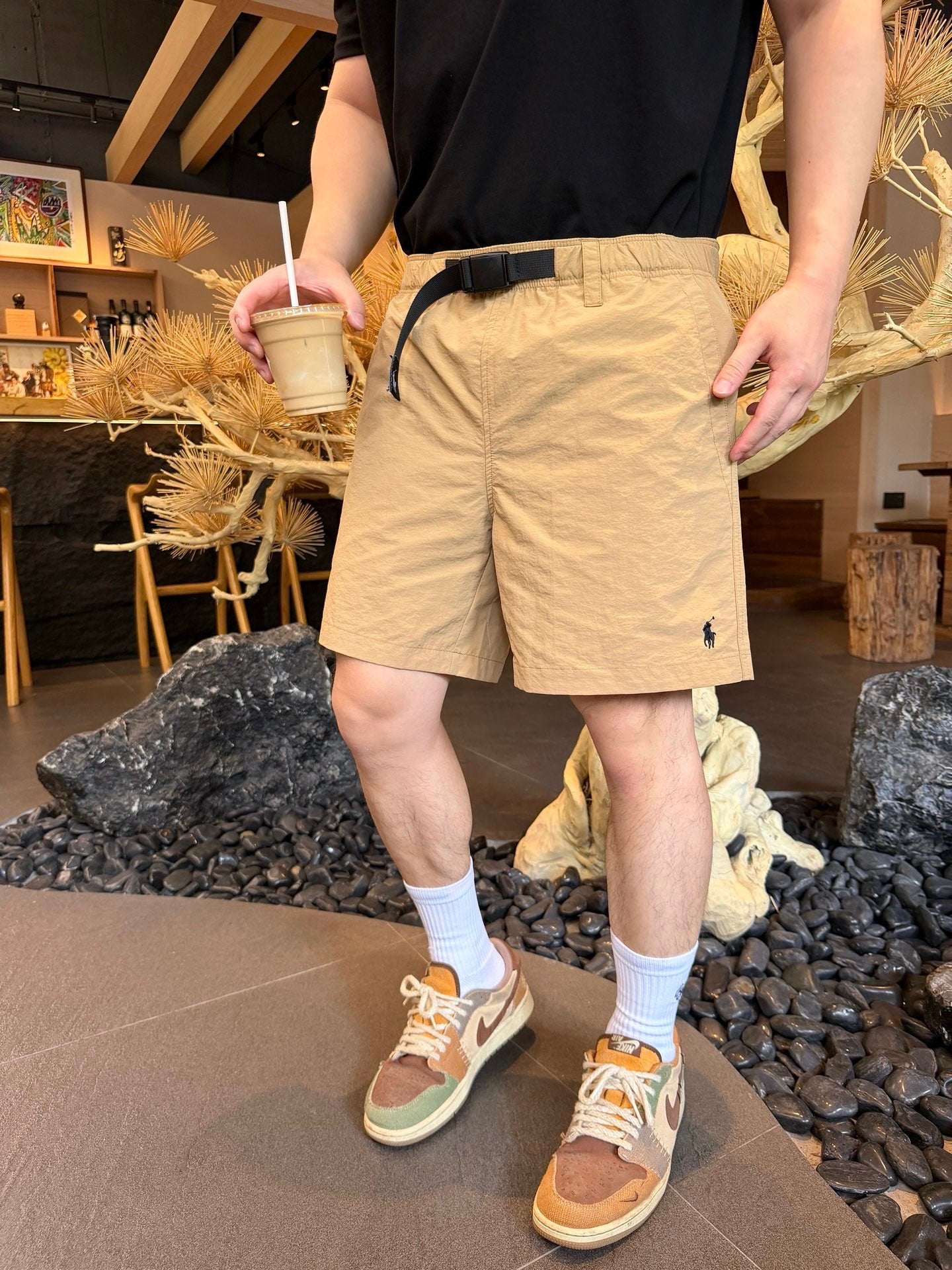 Ralph Lauren Pony Embroidered Buckle Shorts