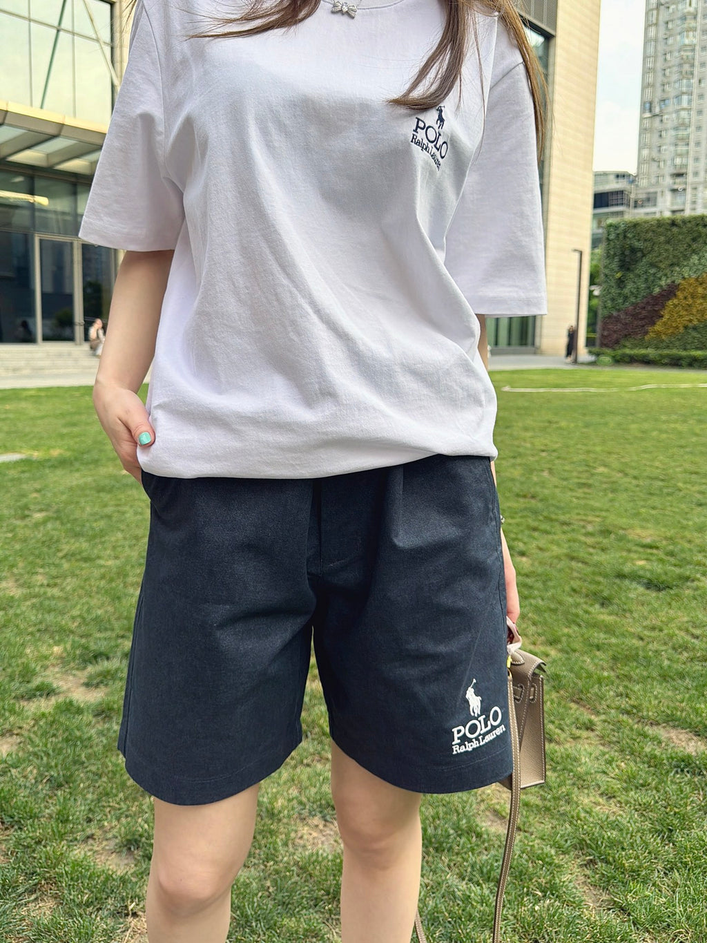 Ralph Lauren Pony Logo Lyocell Linen Casual Shorts