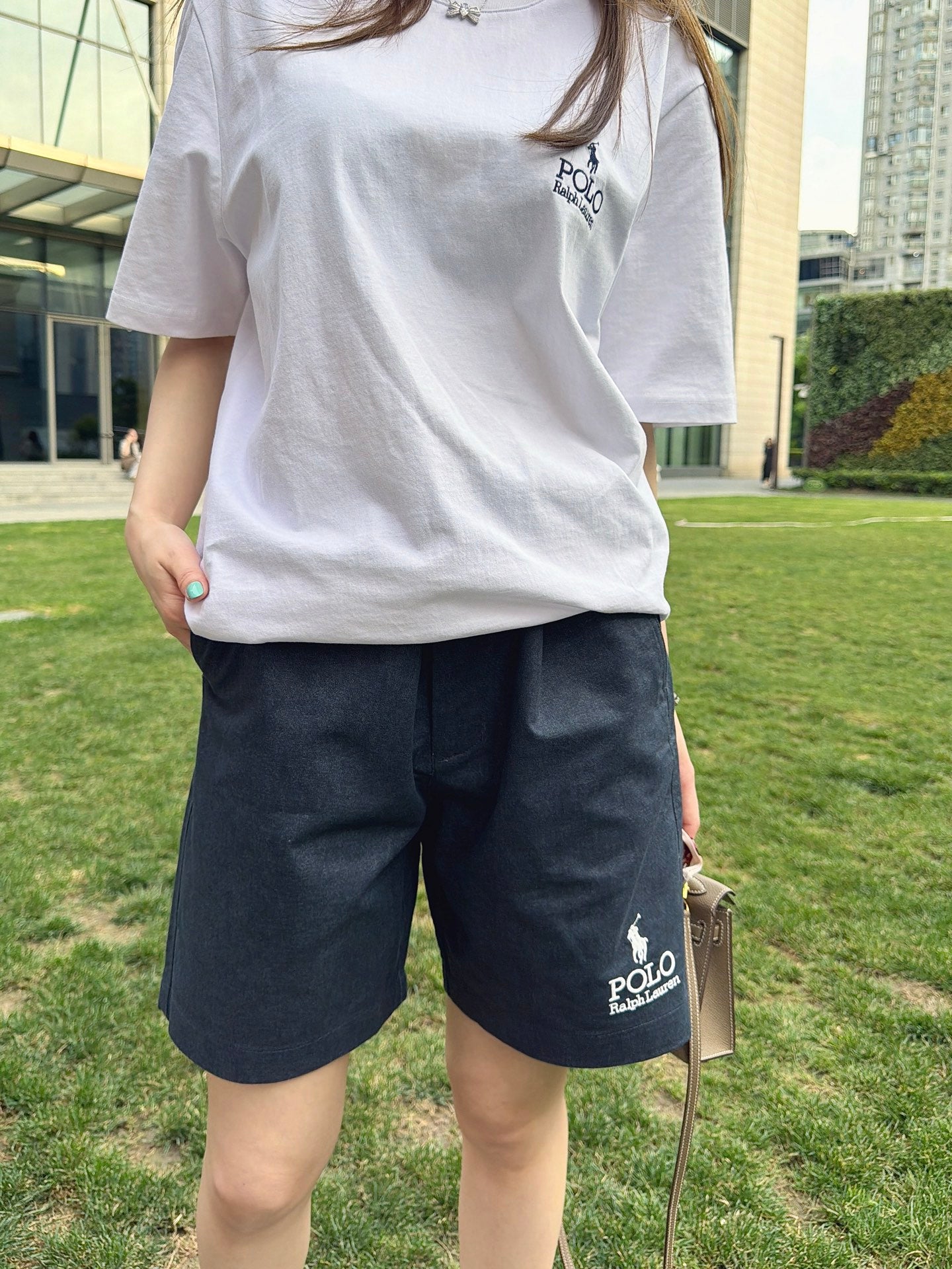 Ralph Lauren Pony Logo Lyocell Linen Casual Shorts