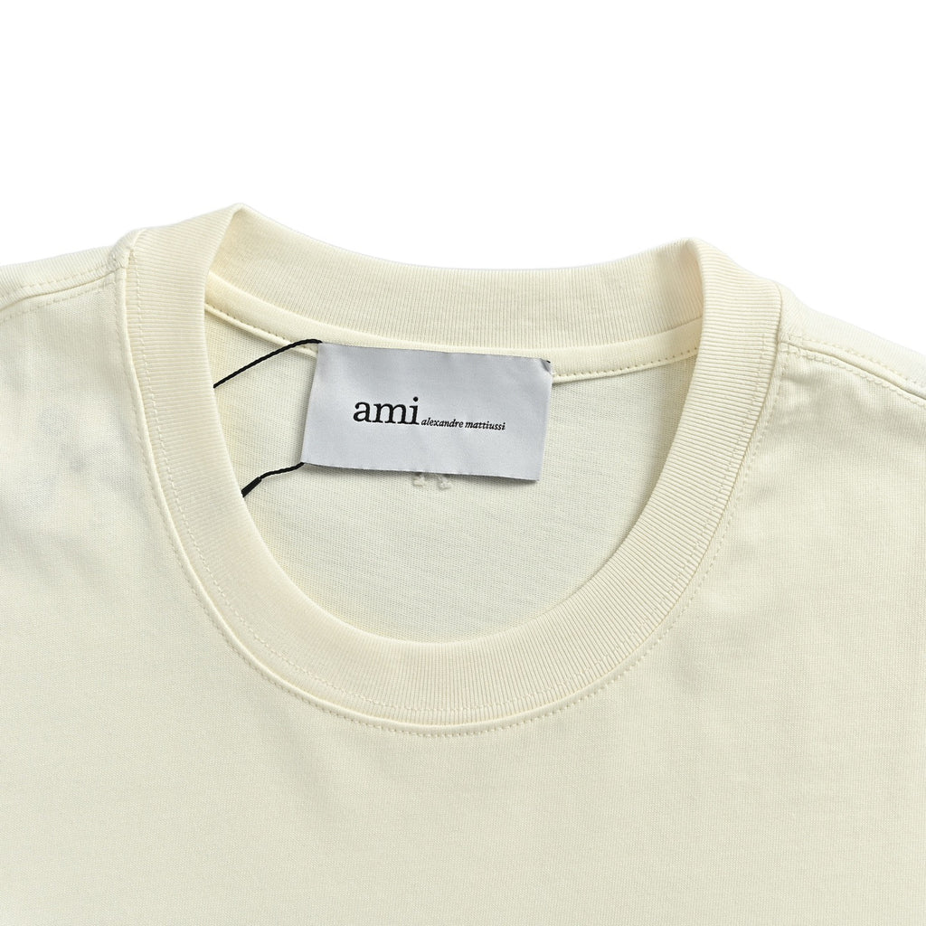 Letter Stripe Patch Short Sleeve Tee