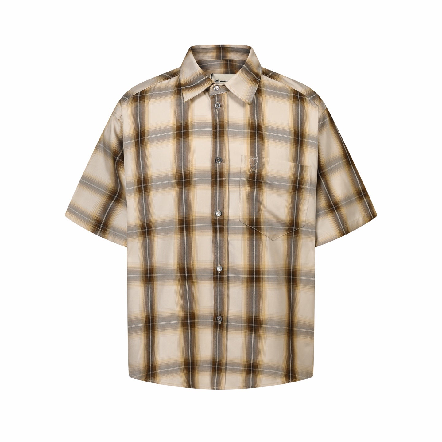 Plaid Relaxed Short Sleeve Shirt