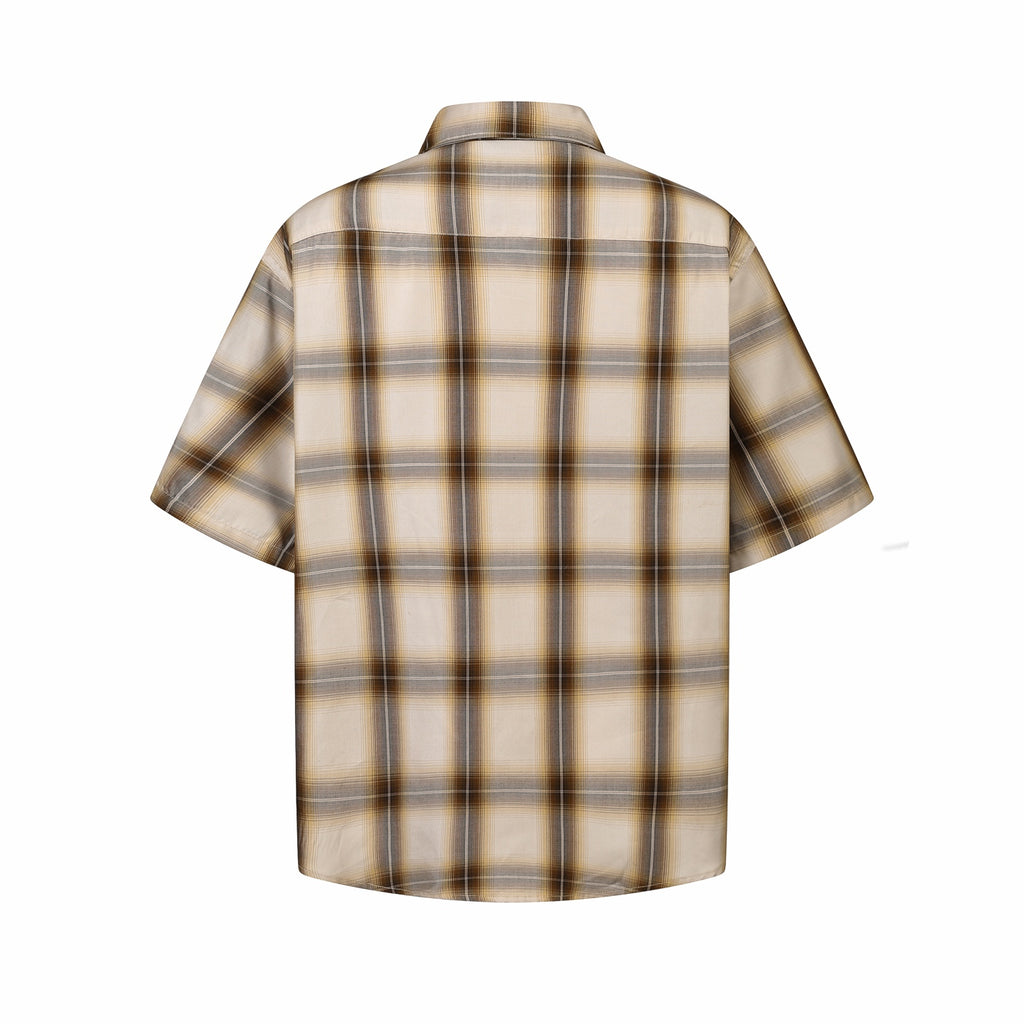 Plaid Relaxed Short Sleeve Shirt