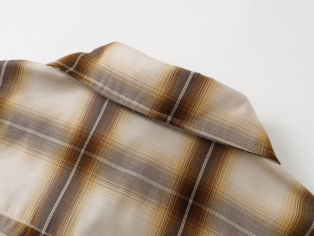 Plaid Relaxed Short Sleeve Shirt
