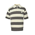 Crochet Heart Stripe Knit Polo