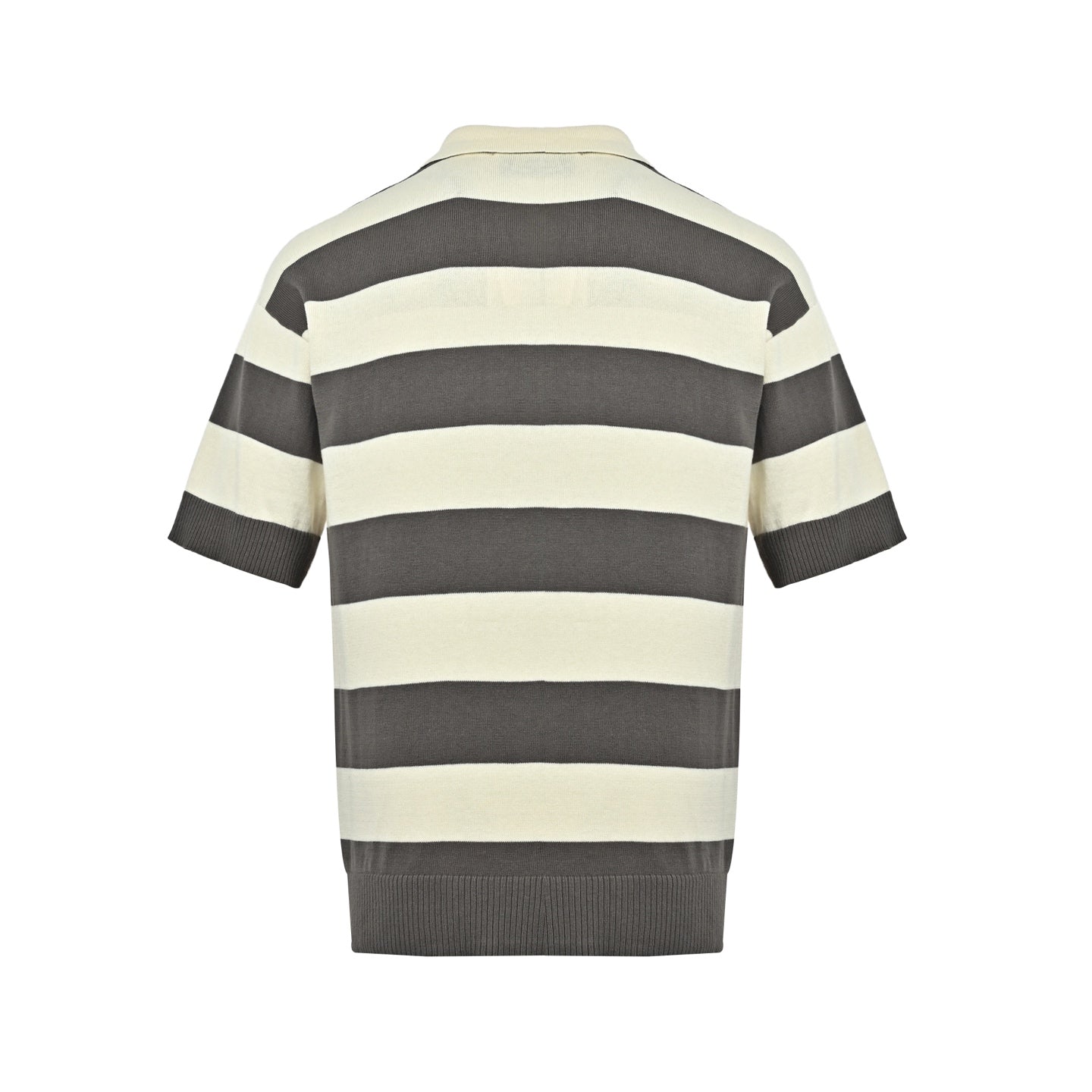 Crochet Heart Stripe Knit Polo