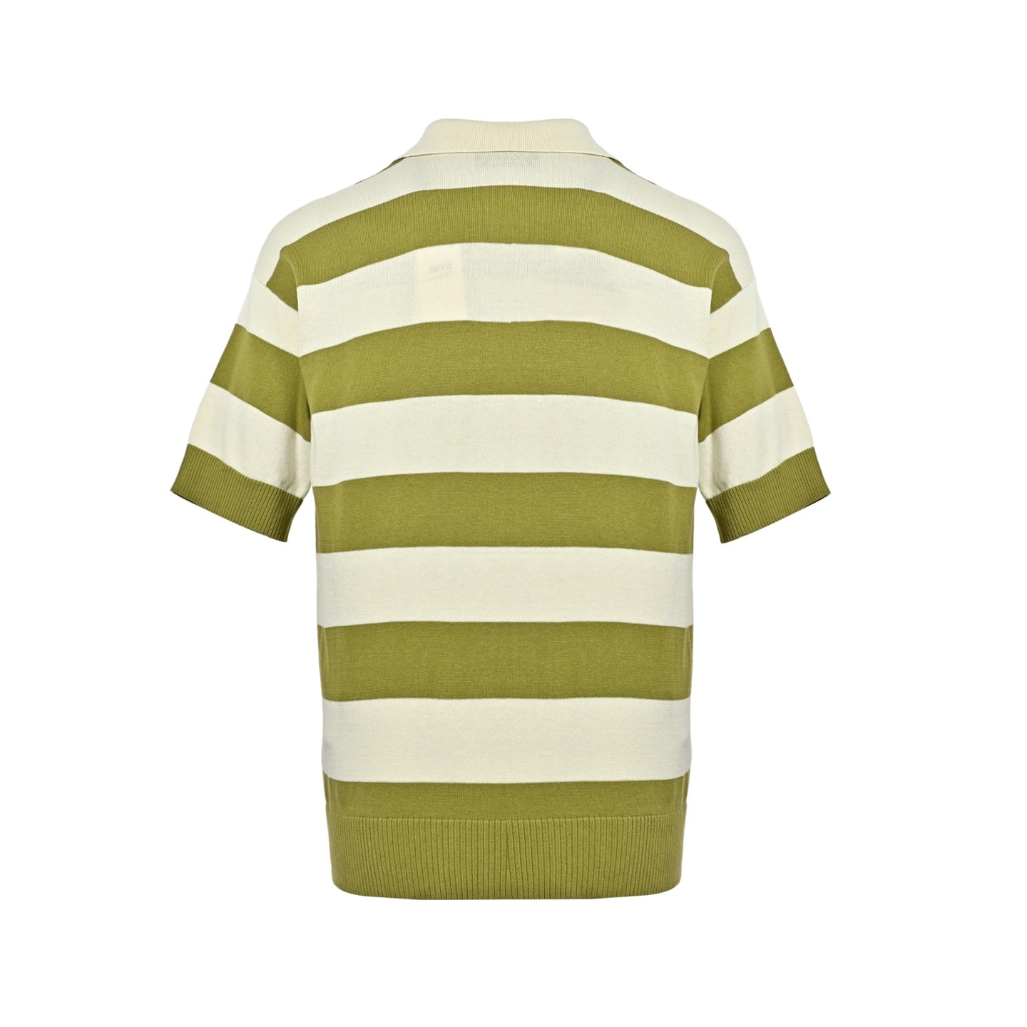 Crochet Heart Stripe Knit Polo