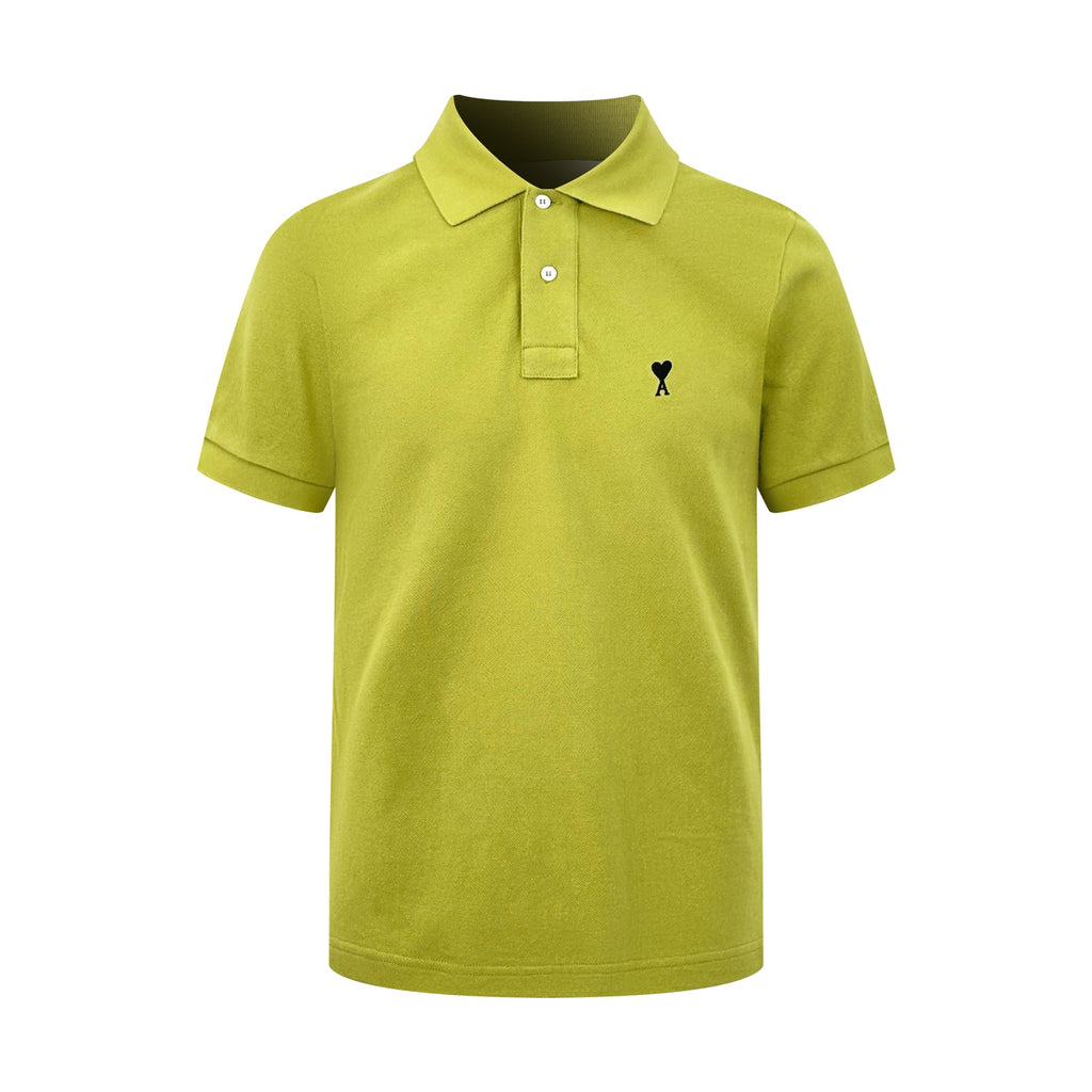 Heart Embroidered Knit Polo