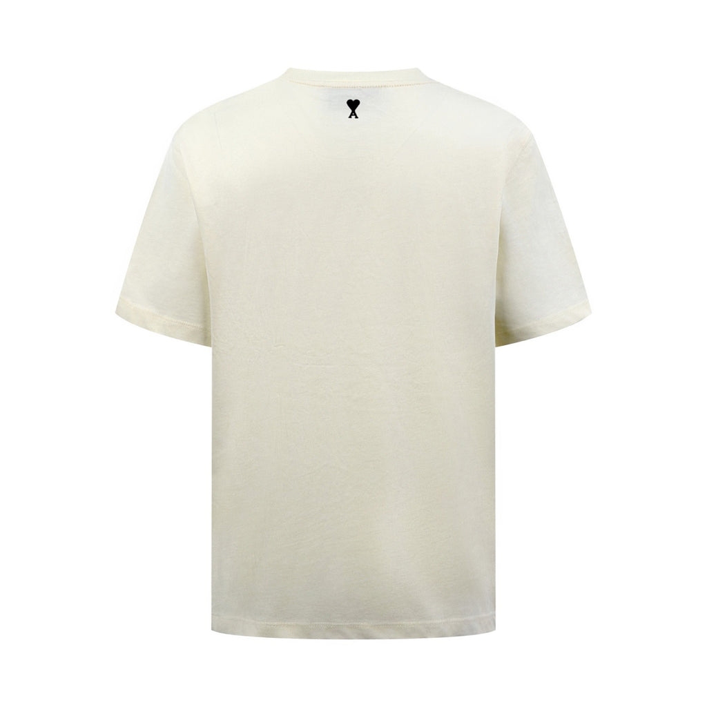 Vintage Flocked Print Short Sleeve Tee