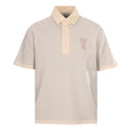 Crochet Heart Knit Short Sleeve Polo