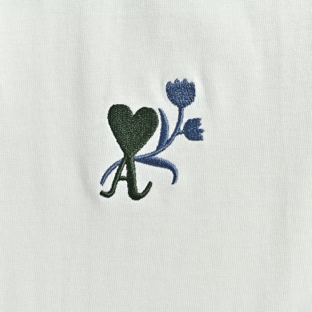 Tulip Heart Embroidery Tee