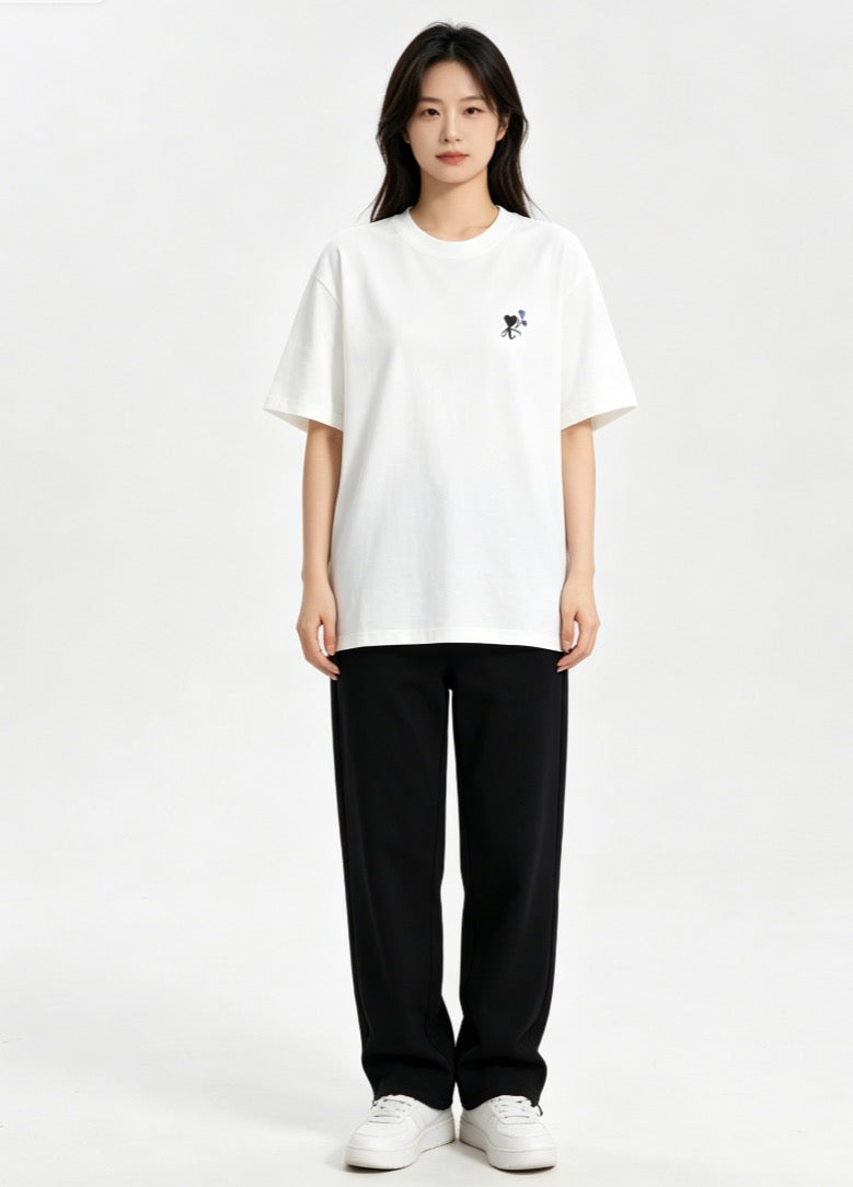 Tulip Heart Embroidery Tee