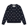 Heart Jacquard Knit Cardigan