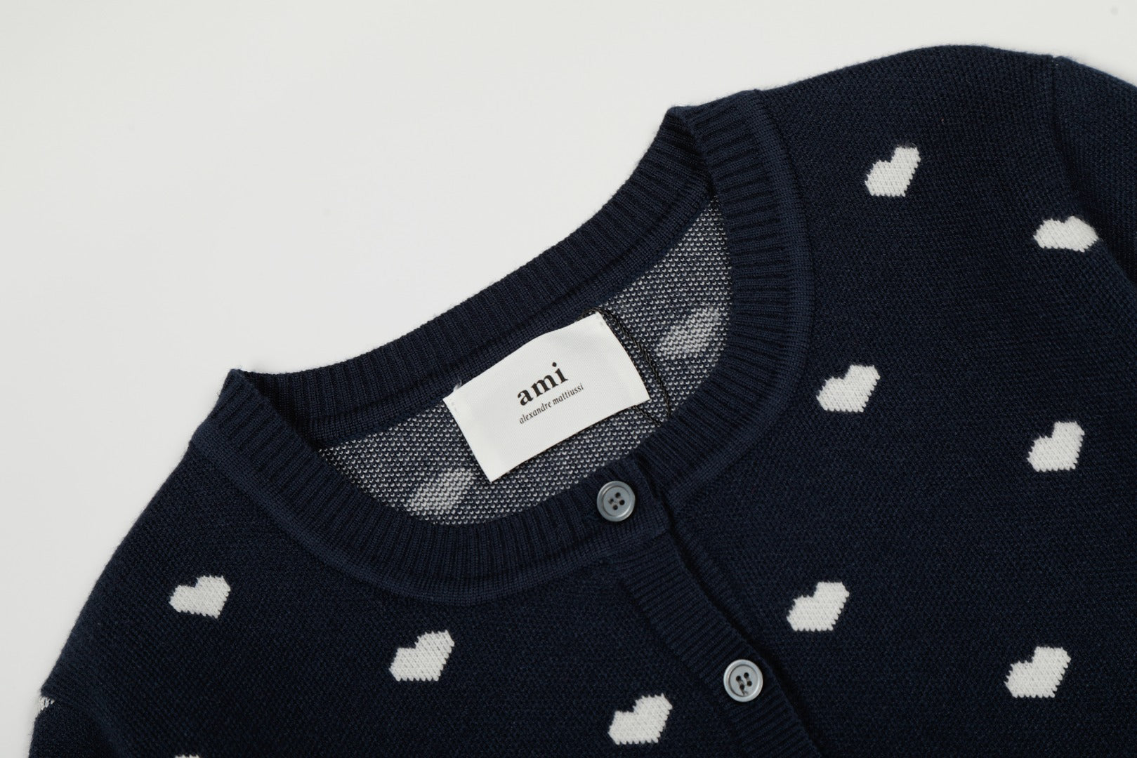 Heart Jacquard Knit Cardigan