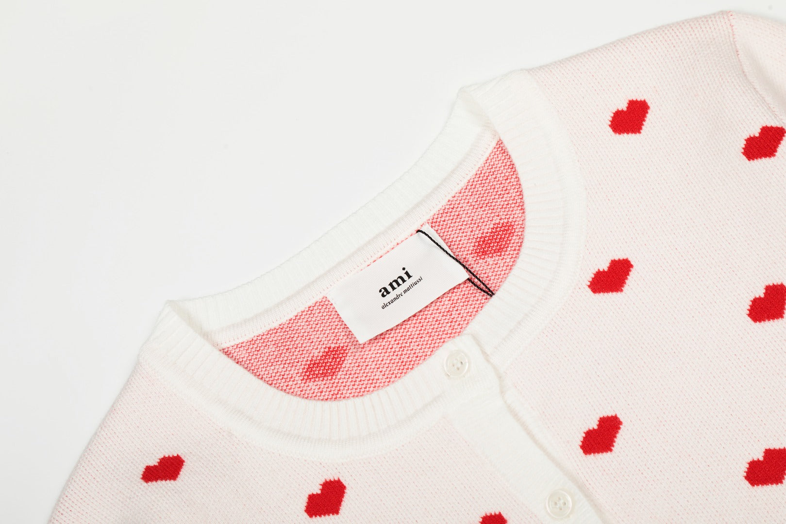 Heart Jacquard Knit Cardigan