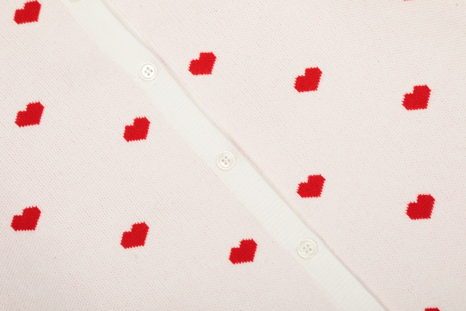 Heart Jacquard Knit Cardigan