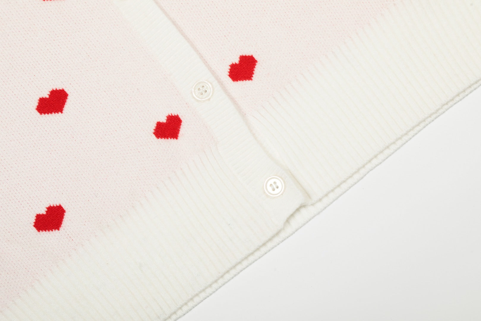 Heart Jacquard Knit Cardigan