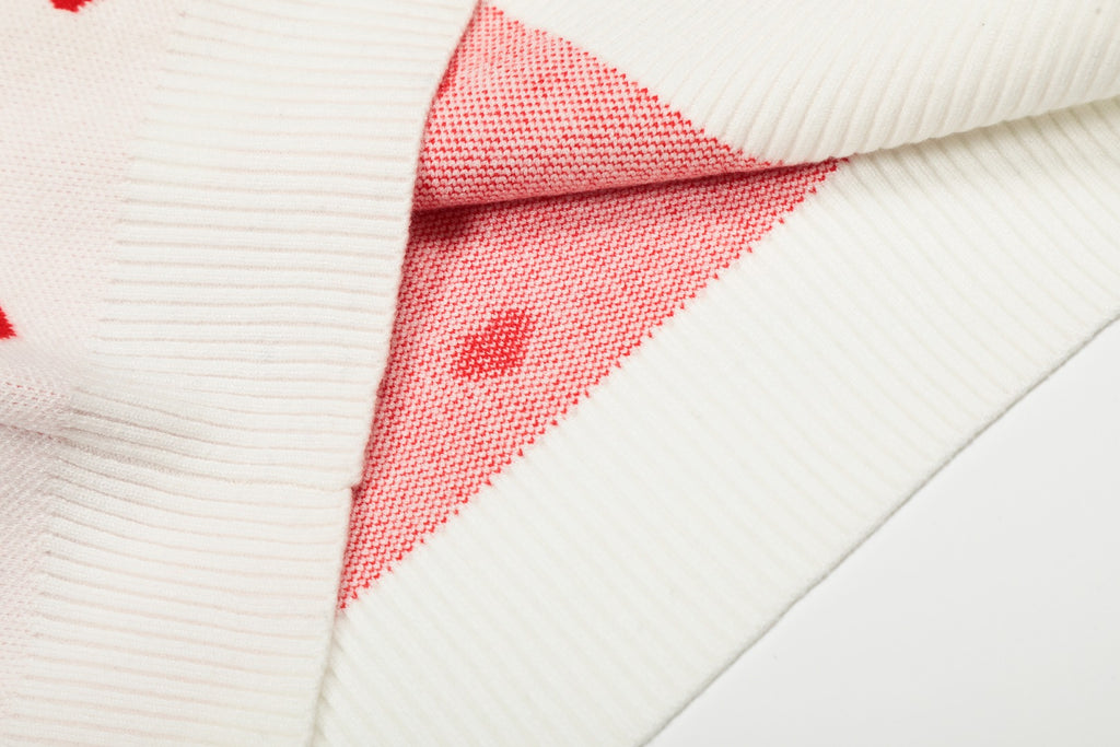 Heart Jacquard Knit Cardigan