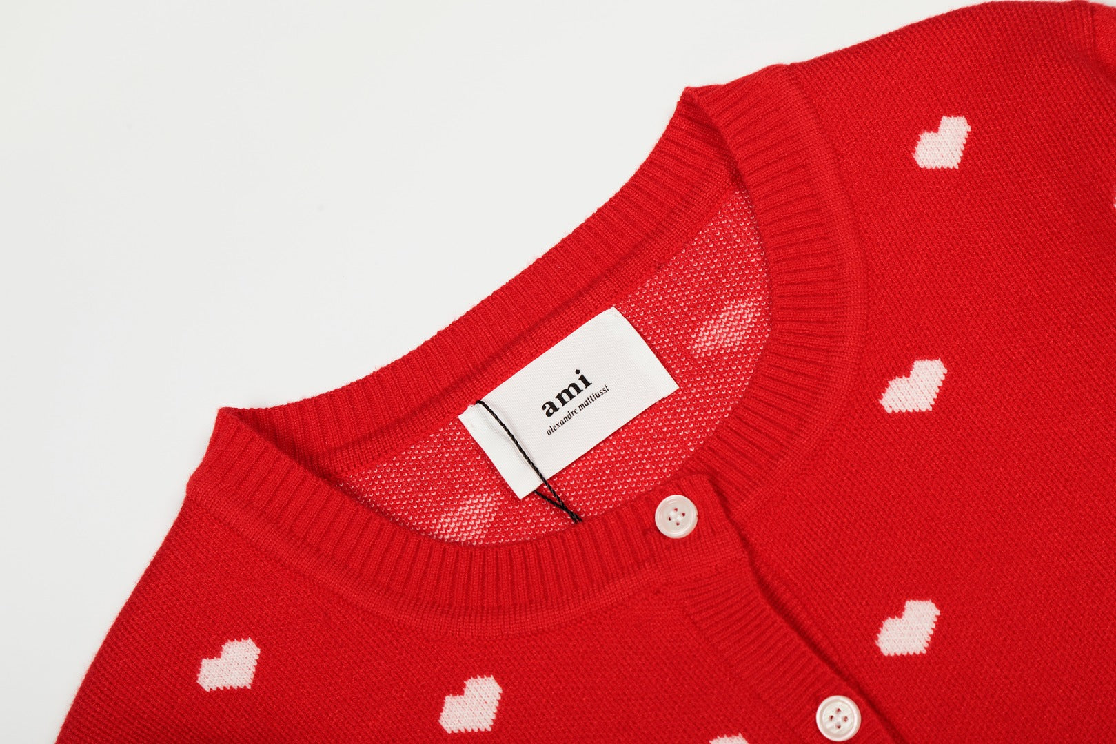Heart Jacquard Knit Cardigan