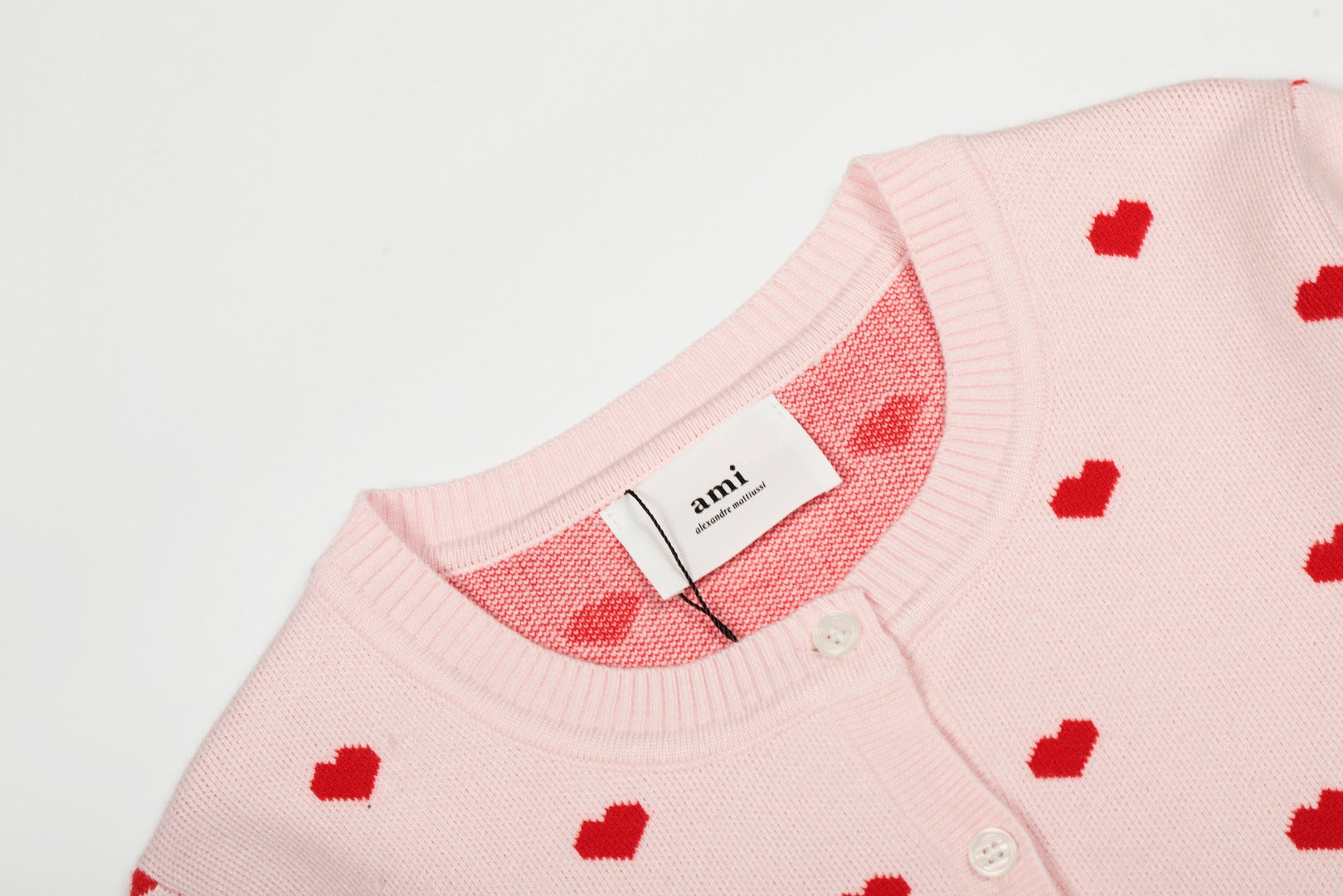 Heart Jacquard Knit Cardigan