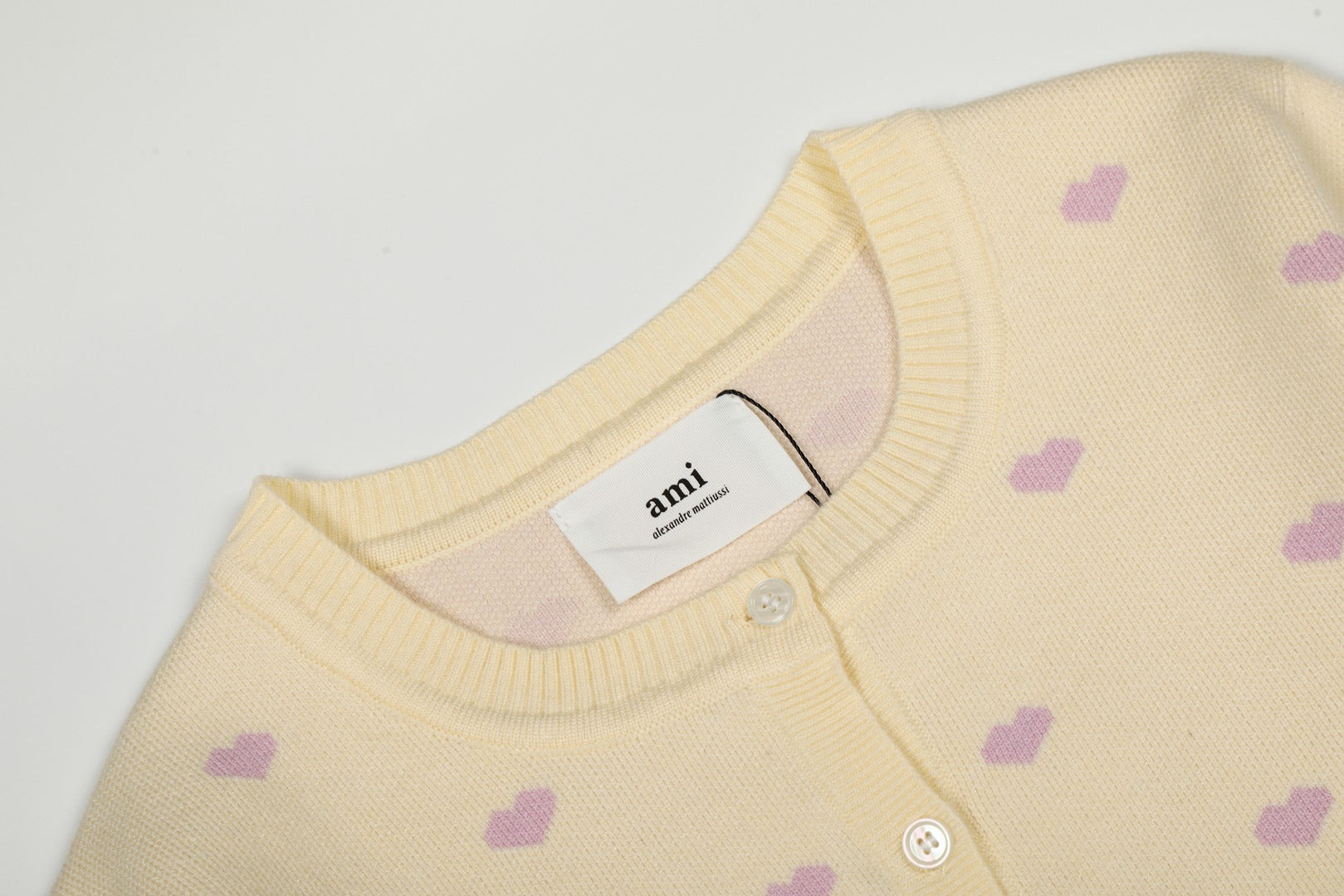 Heart Jacquard Knit Cardigan