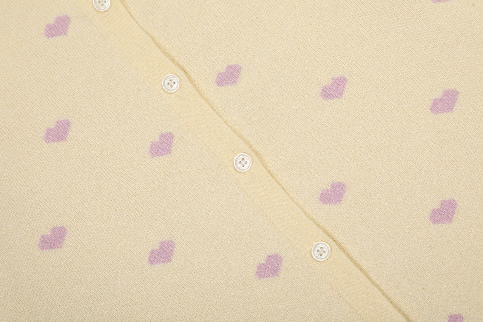 Heart Jacquard Knit Cardigan
