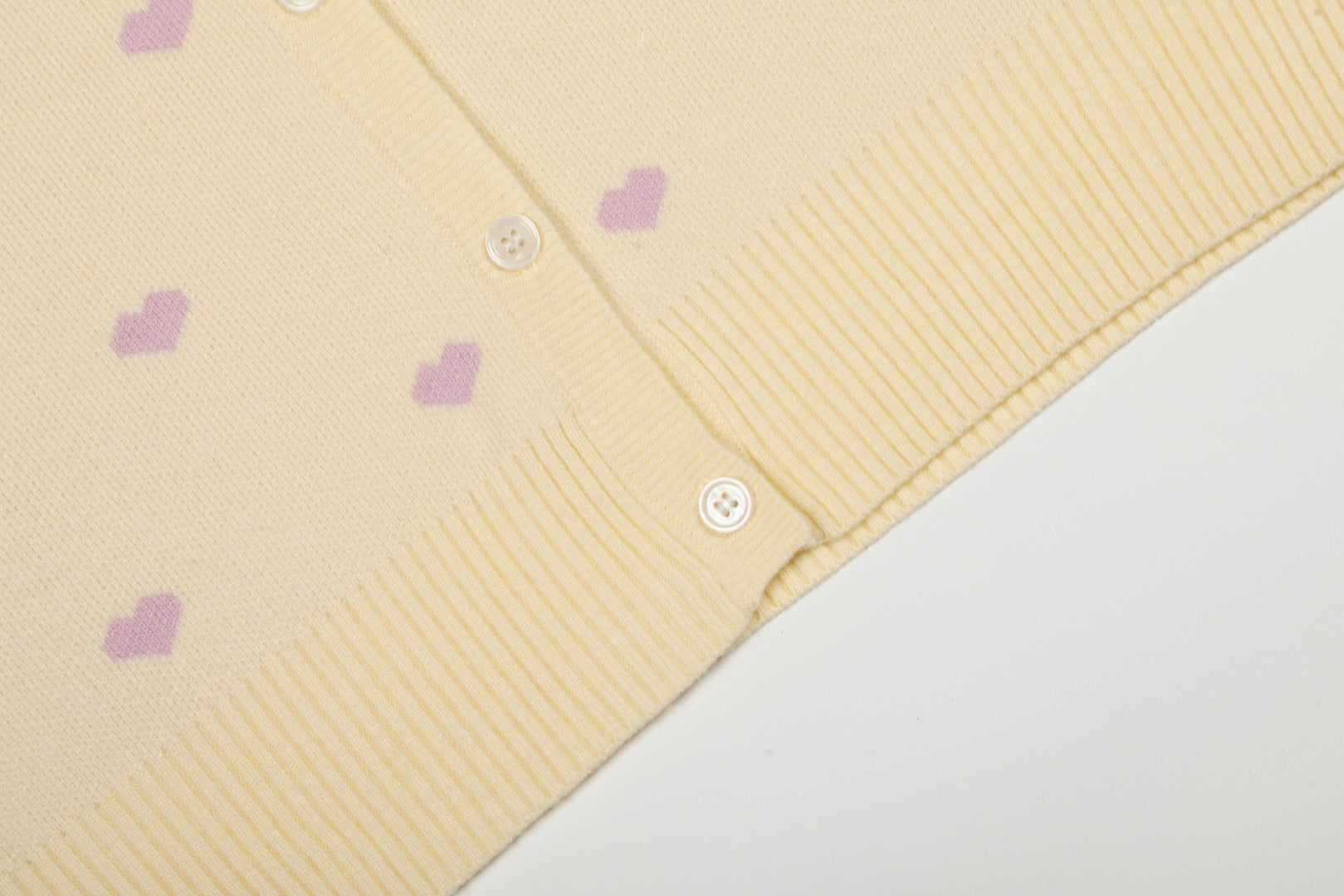 Heart Jacquard Knit Cardigan