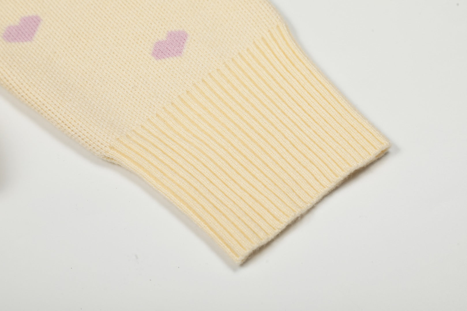 Heart Jacquard Knit Cardigan