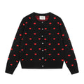 Heart Jacquard Knit Cardigan