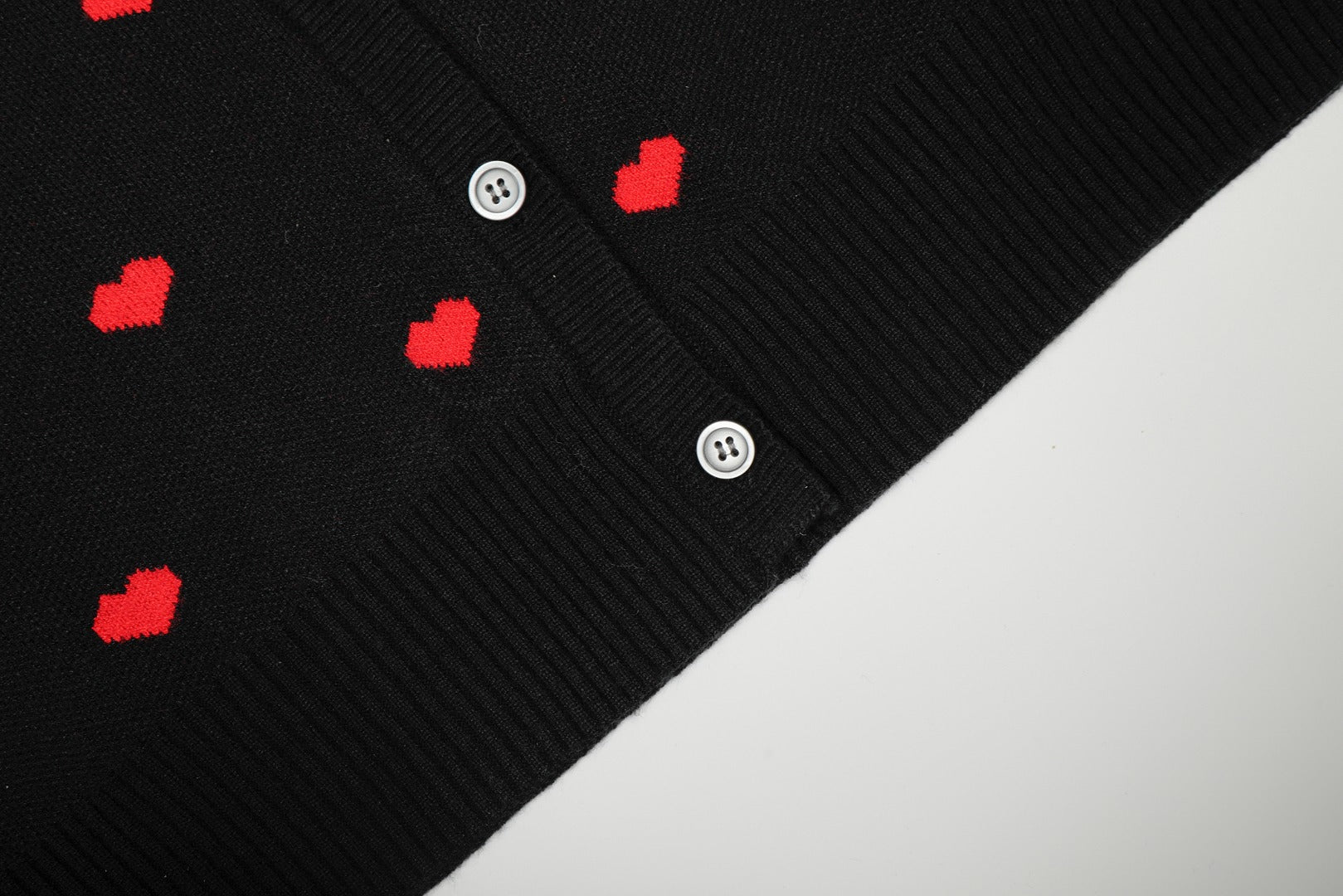 Heart Jacquard Knit Cardigan