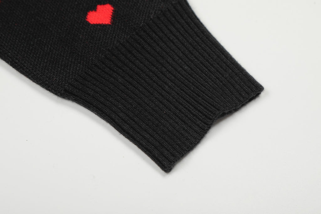 Heart Jacquard Knit Cardigan