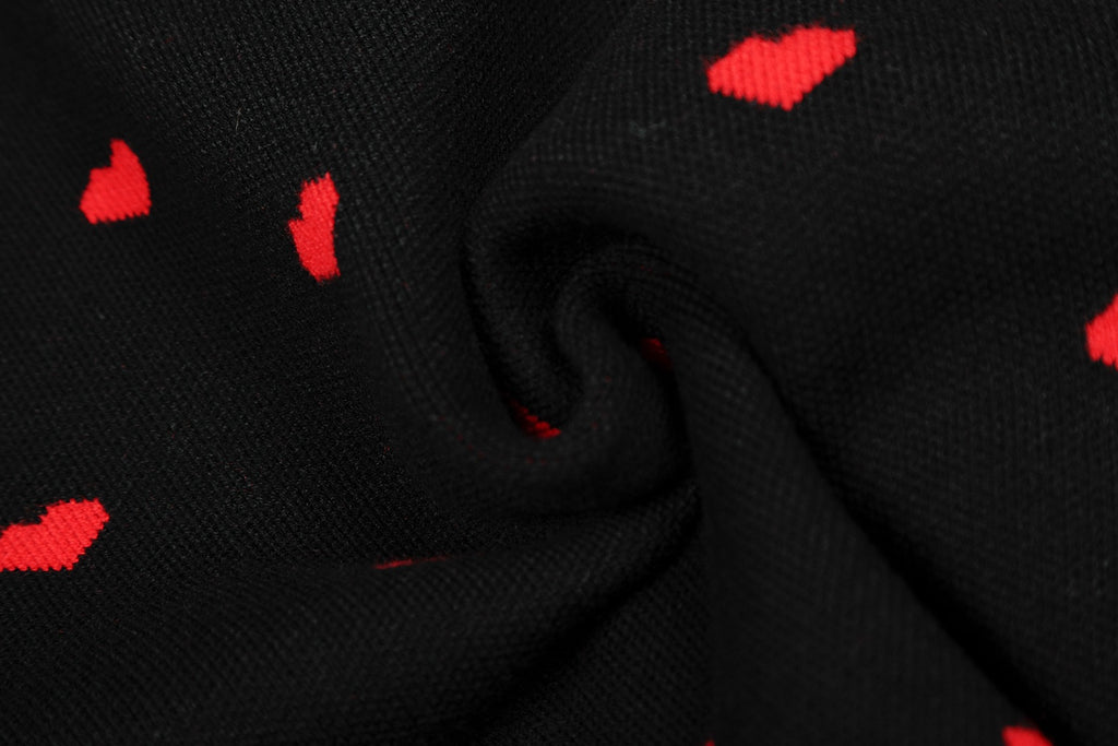 Heart Jacquard Knit Cardigan