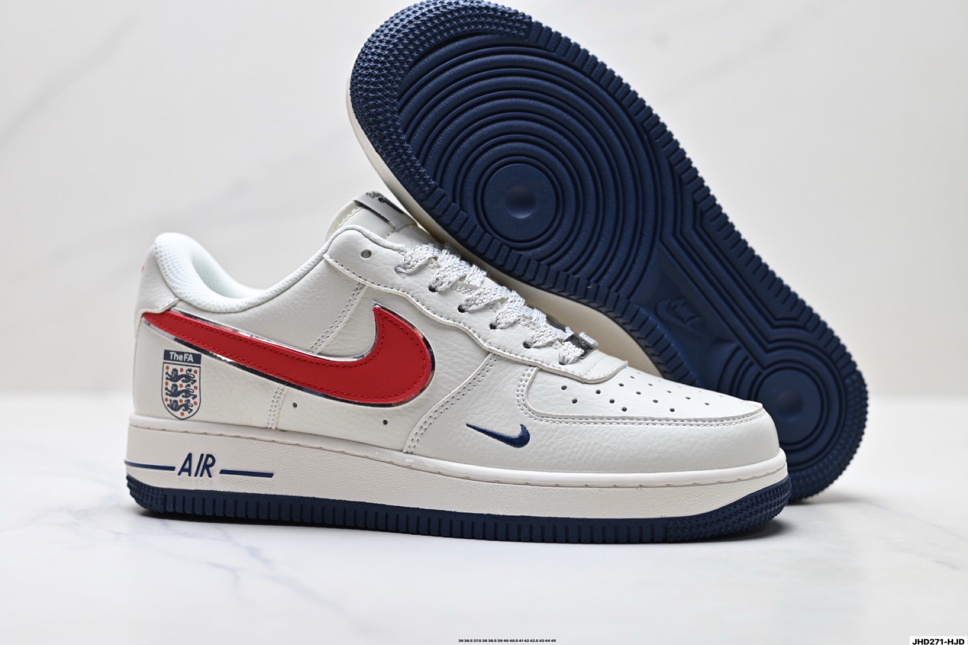 Nike Air Force 1 Low England Edition | White Red Classic Sneakers