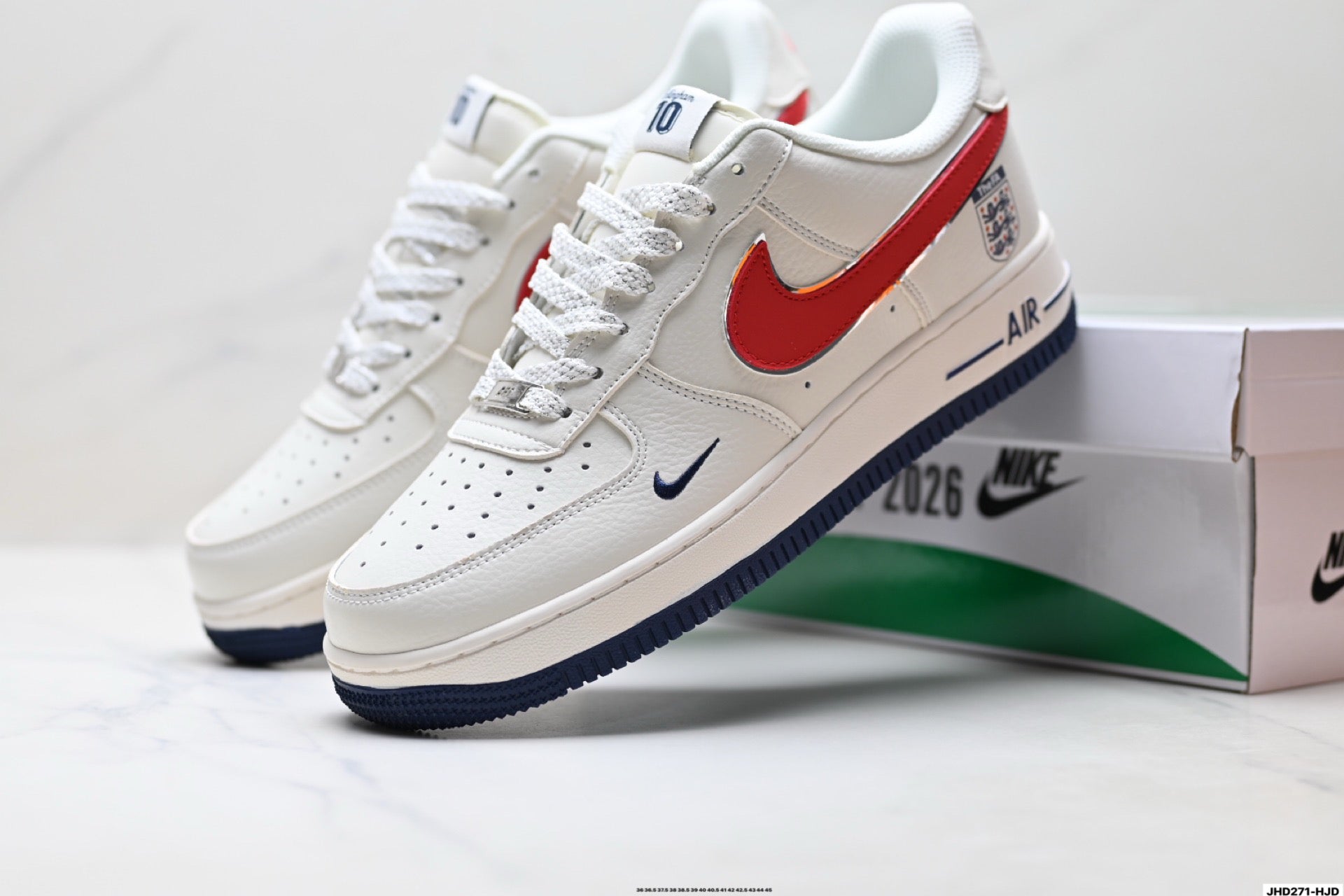 Nike Air Force 1 Low England Edition | White Red Classic Sneakers