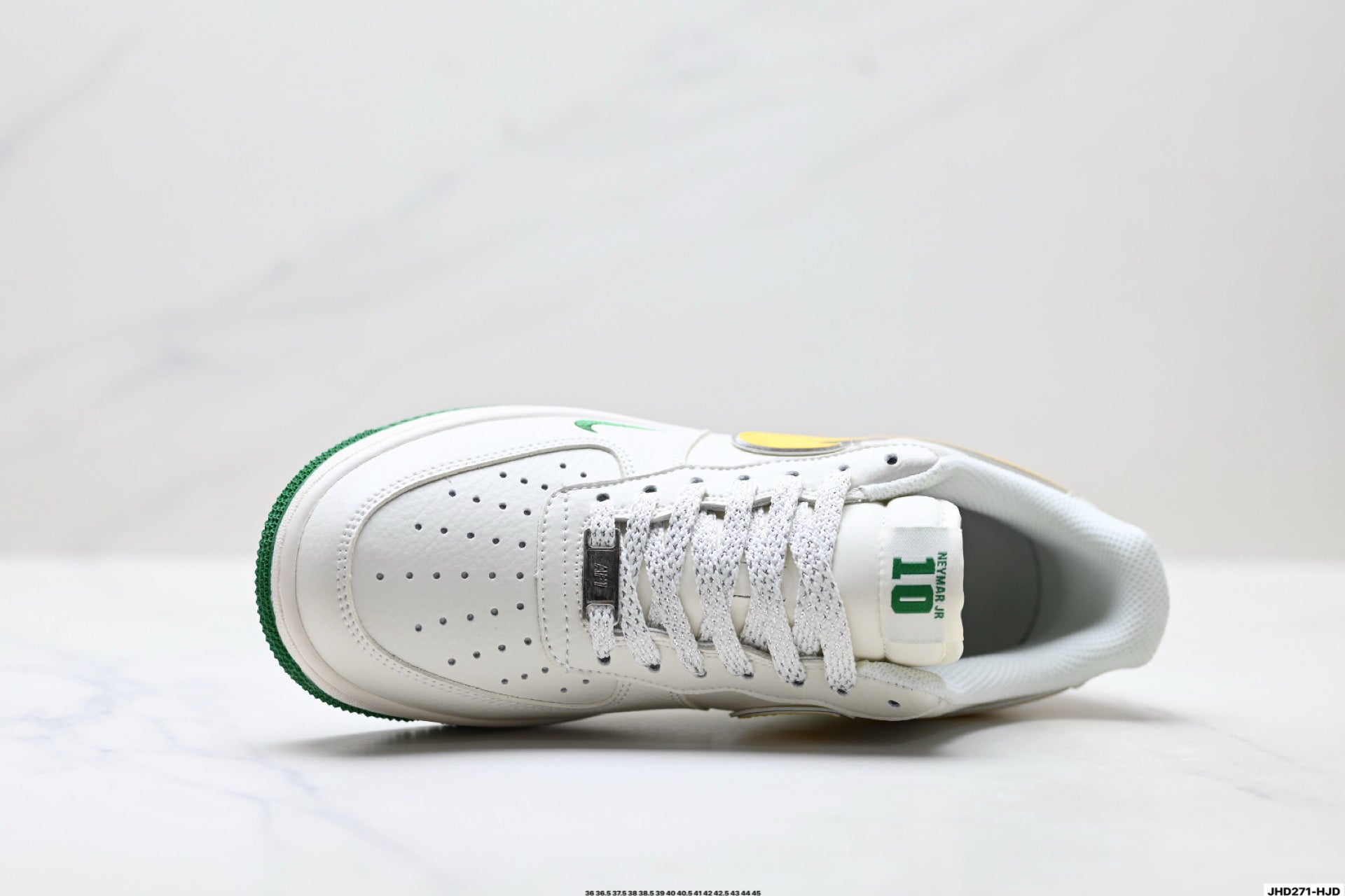 Nike Air Force 1 Low Brazil-Inspired | White Green Yellow Leather Sneakers