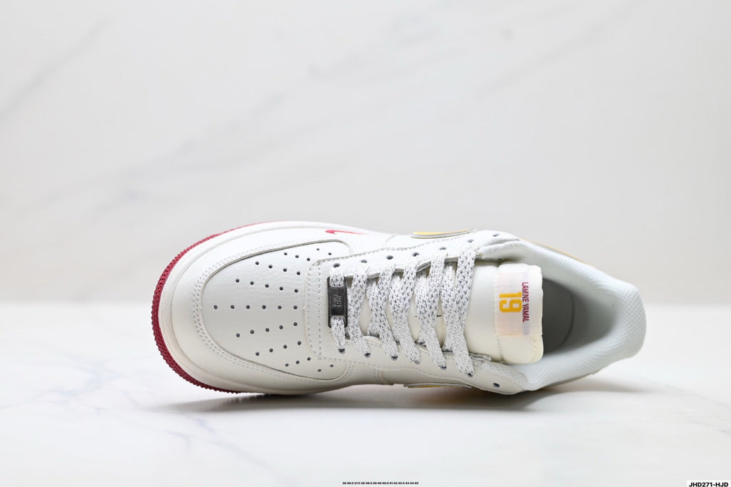 Nike Air Force 1 Low Spain-Inspired | White Yellow Red Leather Sneakers