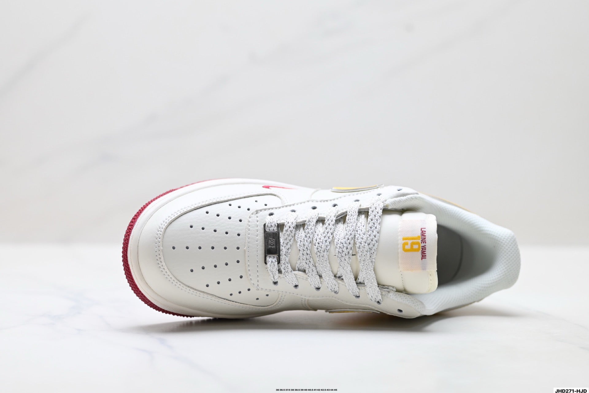 Nike Air Force 1 Low Spain-Inspired | White Yellow Red Leather Sneakers
